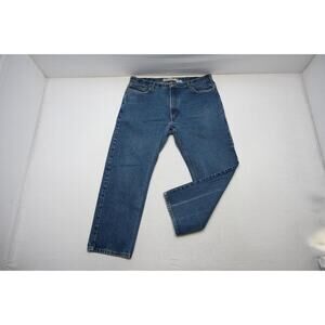 Levi's 505 Regular Fit Straight Rugged Denim Jeans Mens Sz 42 x 30